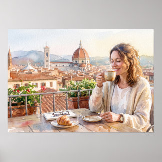 Póster Café de la Mañana en Florencia