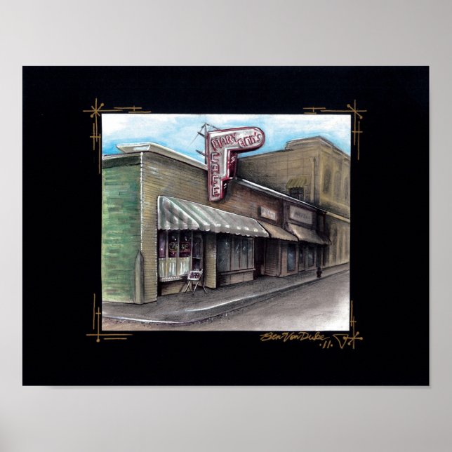 Póster café de mary-ann (Frente)