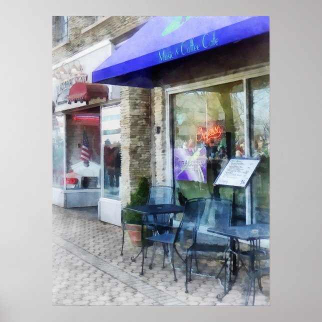 Póster Café De Música Y Café (Frente)