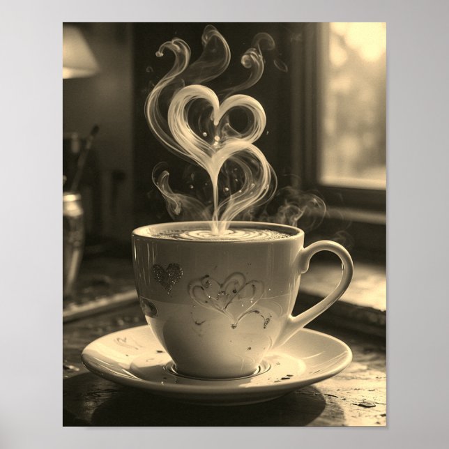 Póster Café de poster moderno (Frente)