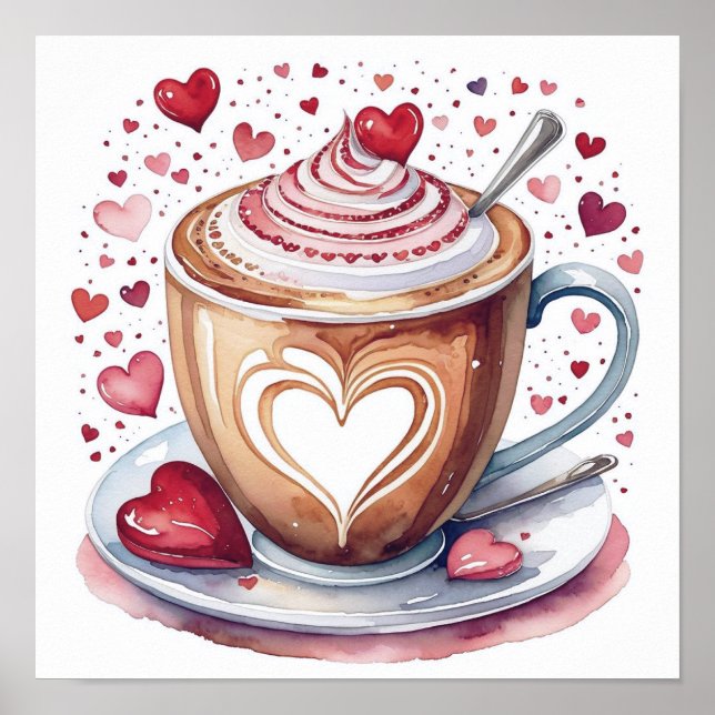 Póster Café de poster moderno (Frente)