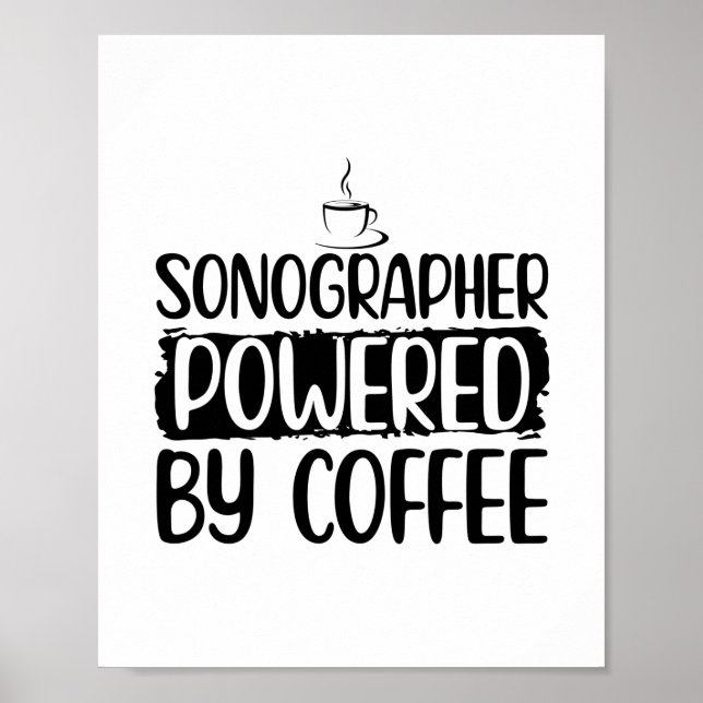 Póster Café de sonografía | Regalos de ultrasonido sonógr (Frente)