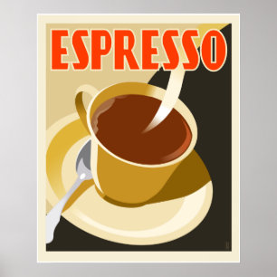 Póster Cafe Deco Espresso