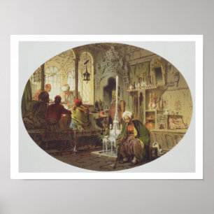 Póster Café del otomano, 1862 (litho del color)