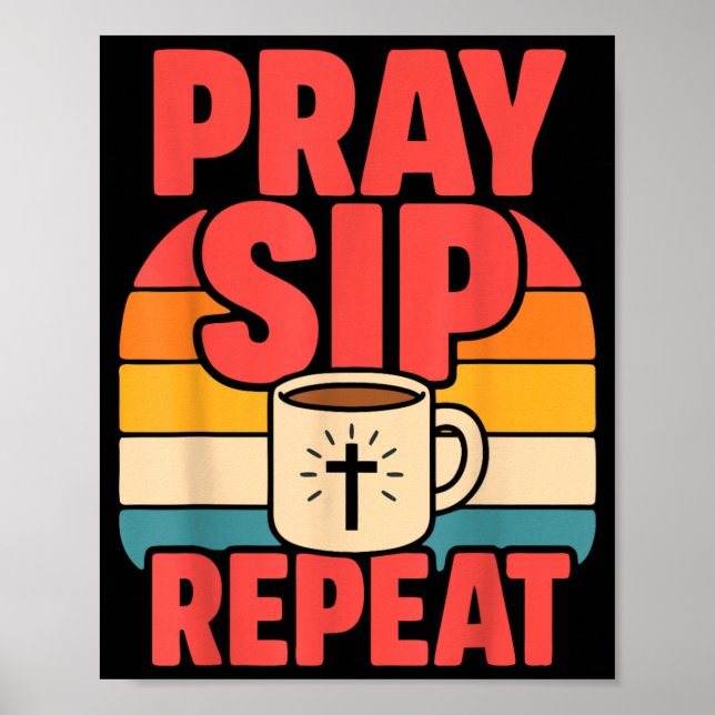 Póster Café Divertido Jesús Fe Cristiana (Frente)