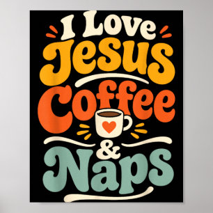 Póster Café Divertido Jesús Fe Cristiana Mañana Oración