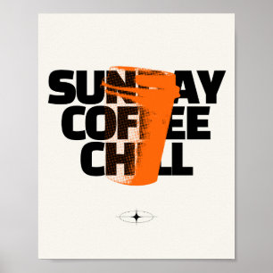 Póster Café Dominical Relajado - Gráfico de Citación de M