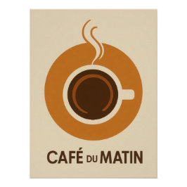 Póster Café du matin