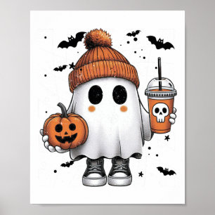Póster Café dulce para beber fantasma Halloween café fant