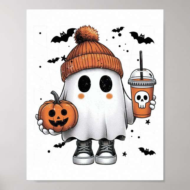 Póster Café dulce para beber fantasma Halloween café fant (Frente)