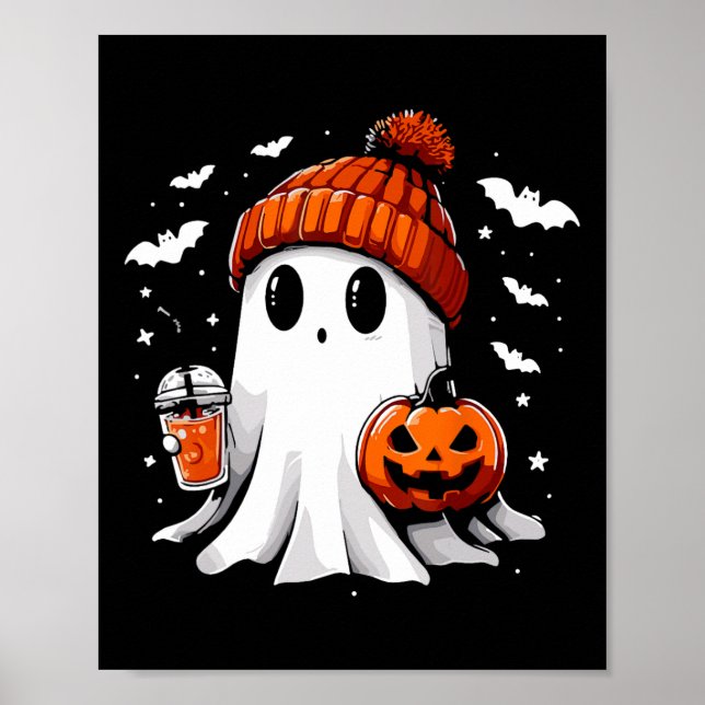 Póster Café dulce para beber fantasma Halloween café fant (Frente)