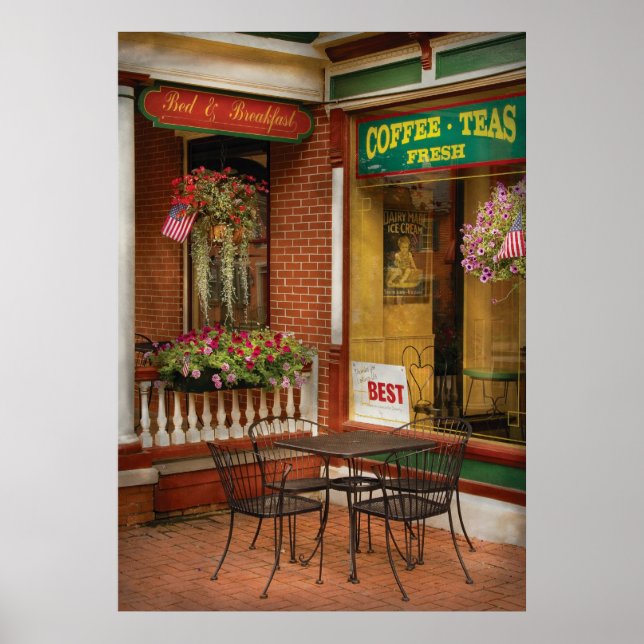 Póster Café - El mejor helado en Lancaster (Frente)