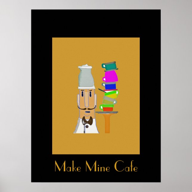 Póster Café en mi café favorito (Frente)
