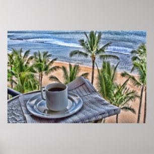 Póster Café en poster del paraíso