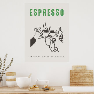 Póster Café espresso italiano