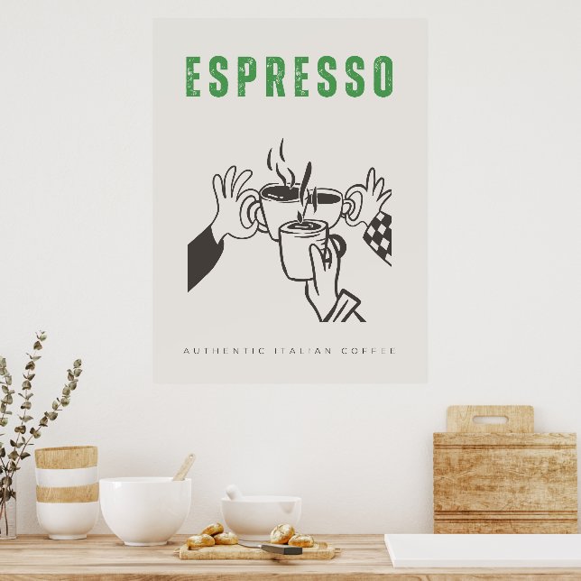 Póster Café espresso italiano (Cocina)