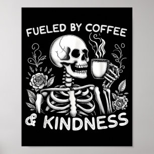 Póster Café Esqueleto de Amante Impulsado por Amabilidad