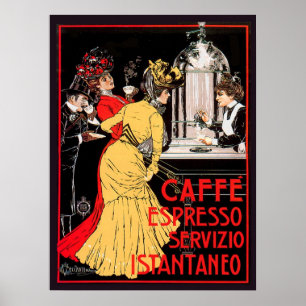 Póster Café express Servizio Istantaneo de Caffe
