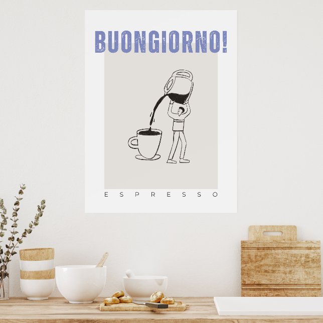 Póster Café expresso de Buongiorno (Cocina)