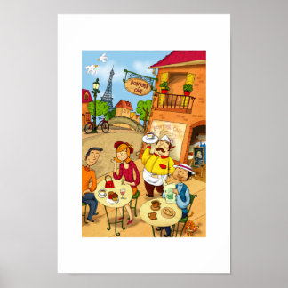 Póster Café francés
