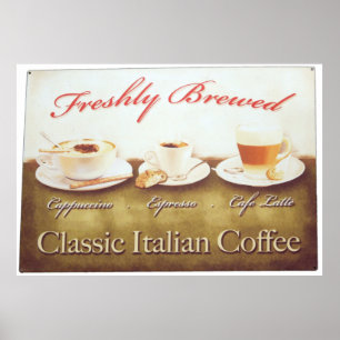 Póster Café italiano
