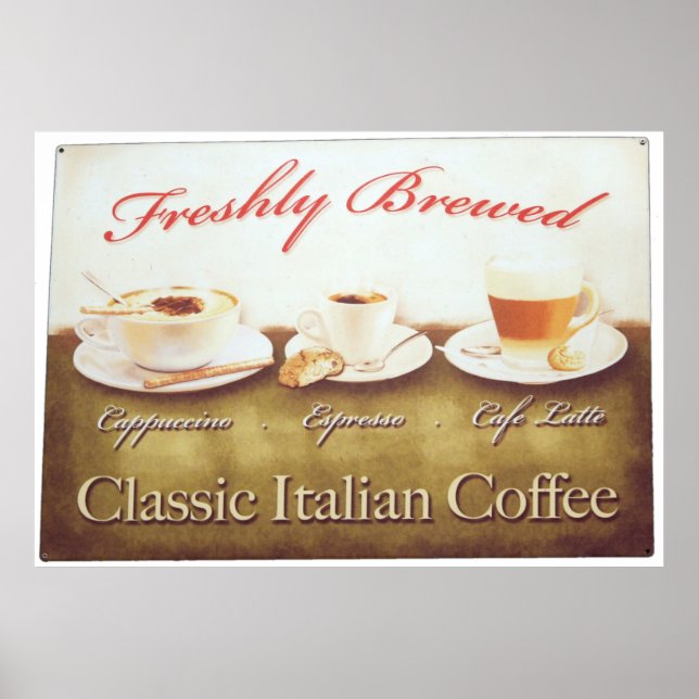Póster Café italiano (Frente)