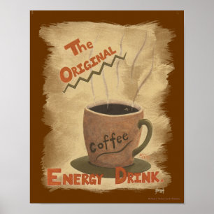 Póster Café - la bebida original de la energía