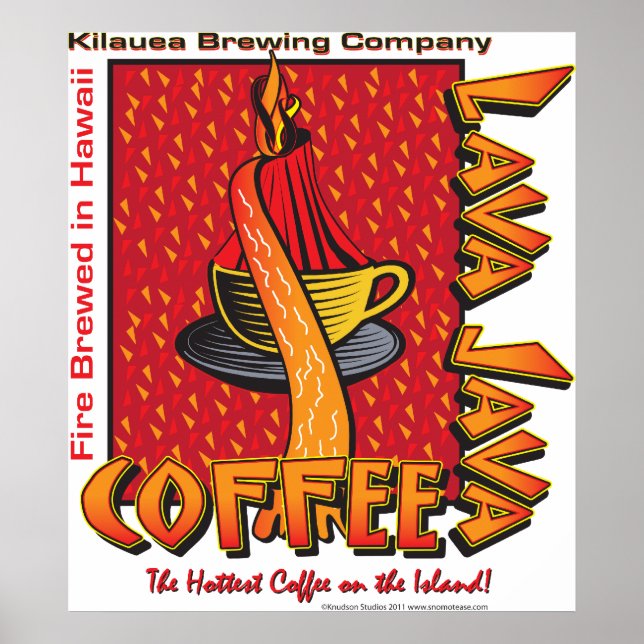Póster Café Lava Java Hawaiano (Frente)