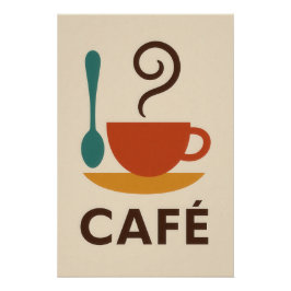 Póster Café minimal
