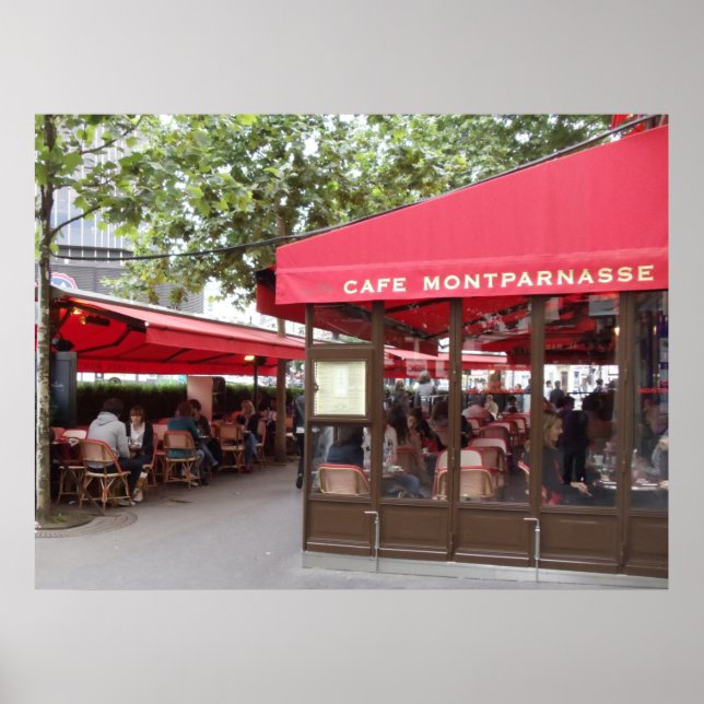 Póster Cafe Montparnasse París, fotografía de viaje (Frente)