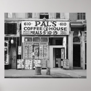 Póster Café Pal's, 1939. Foto Antigüa