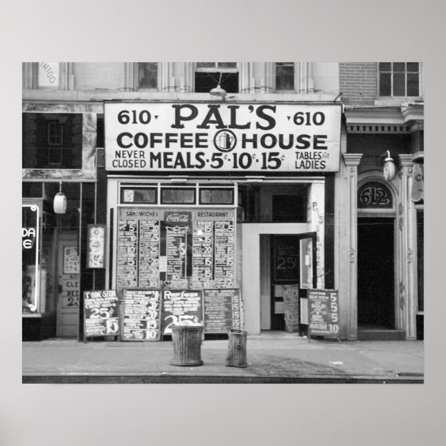 Póster Café Pal's, 1939. Foto Antigüa (Frente)