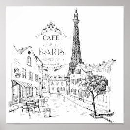 Póster Cafe Paris