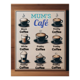 Póster Cafe Postcard de mamá