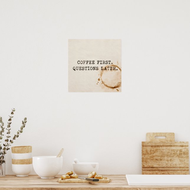 Póster Café Primero (Cocina)