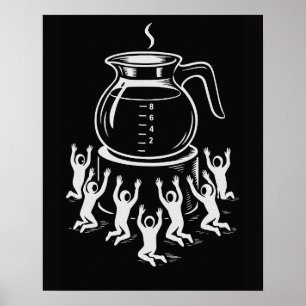 Póster Café Retro Divertido – Adorar Café
