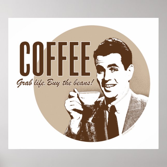 Póster Café retro (estilo 1) (Frente)