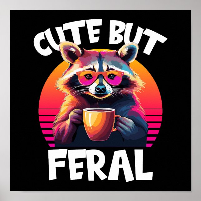 Póster Café retro lindo pero férreo (Frente)