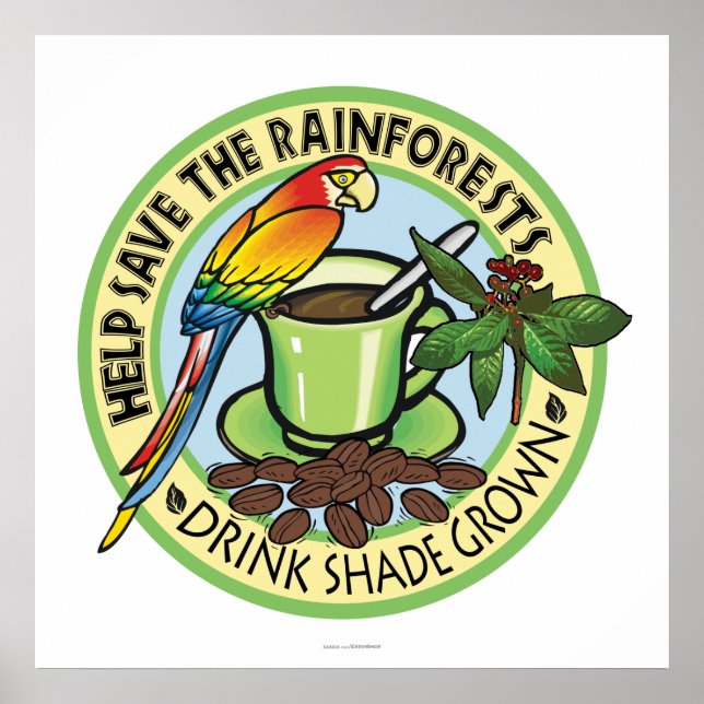 Póster Café Shade Grown (Frente)