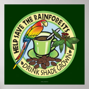 Póster Café Shade Grown