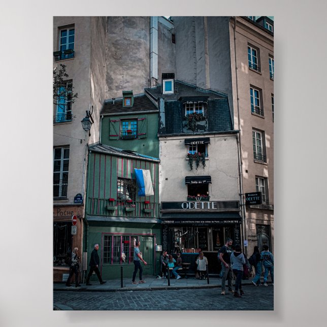 Póster Cafe Street Views en París (Frente)