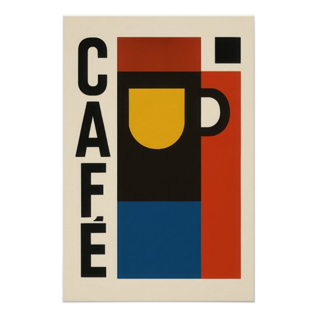 Póster Café structuré (Anverso)