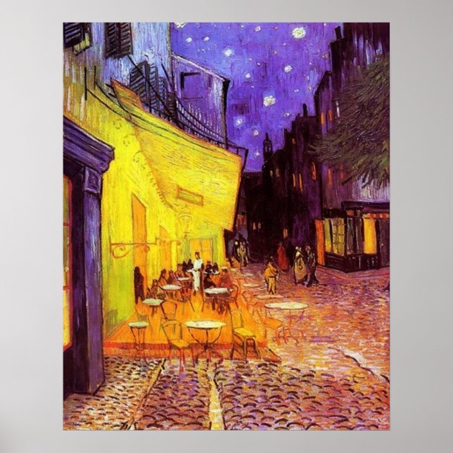 Póster Cafe Terrace de noche por Vincent van Gogh Poster (Frente)