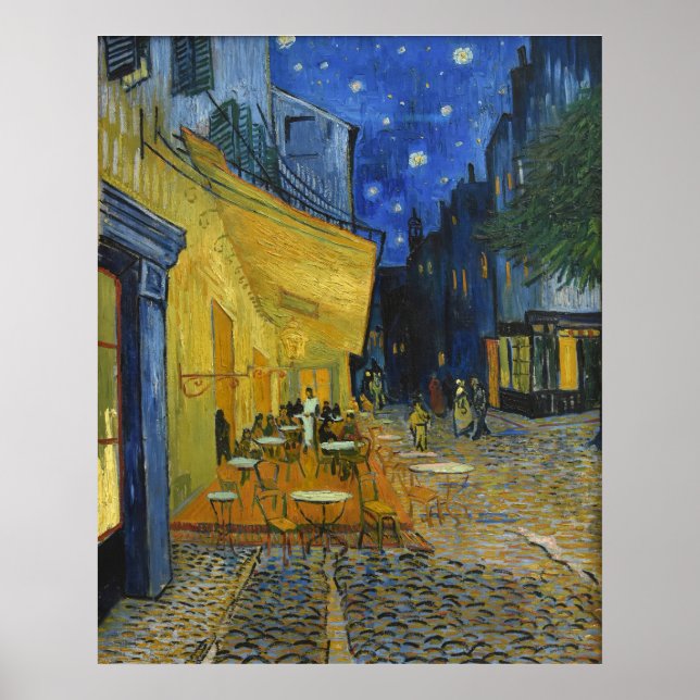 Póster Café Terrace de Vincent Van Gogh (Frente)