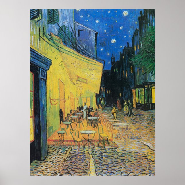 Póster Cafe Terrace en la noche 1888 por Vincent van Gogh (Frente)