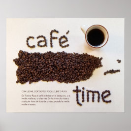 Póster Cafe Time Puerto Rico Coffee Beans Photography