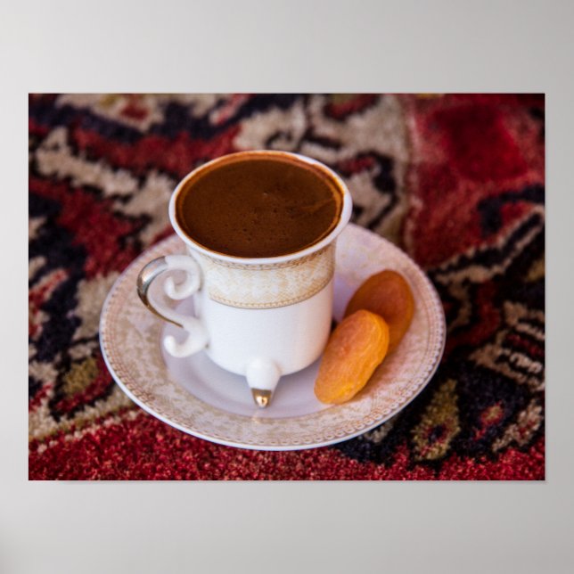 Póster Café Turco y Frutas (Frente)