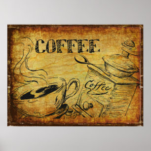 Póster Café ventilado