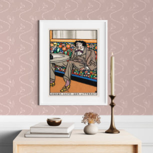 Póster Café vienés: El hombre de las cartas de Moriz Jung