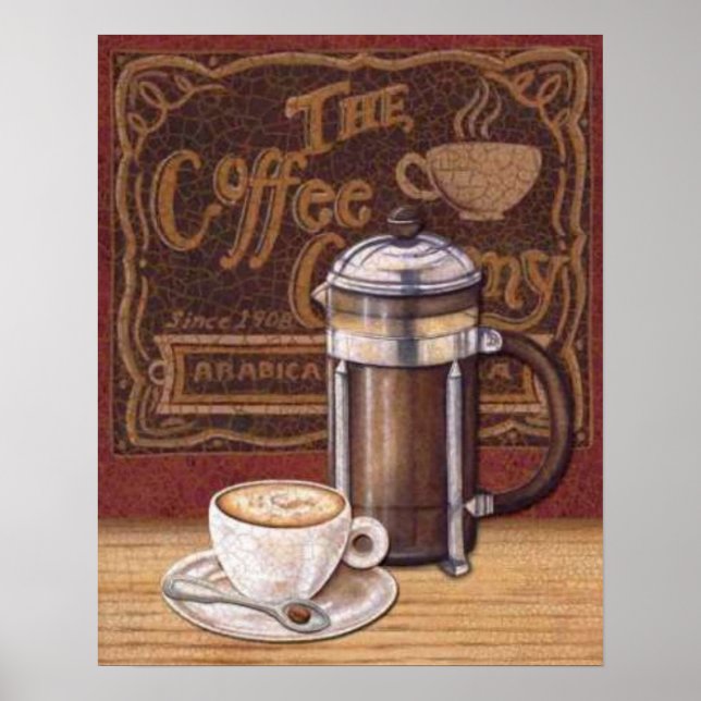 Póster Café Vintage (Frente)
